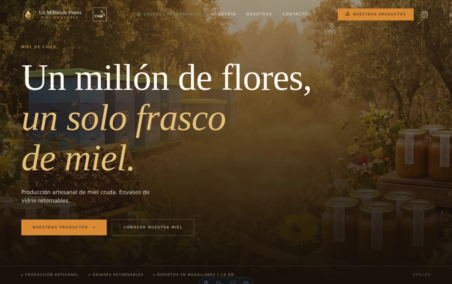 Sitio web de Un Millón de Flores