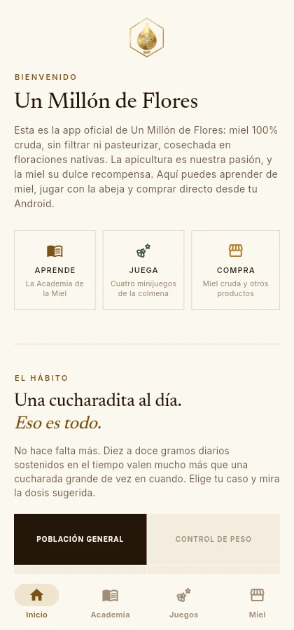 App Android de Un Millón de Flores